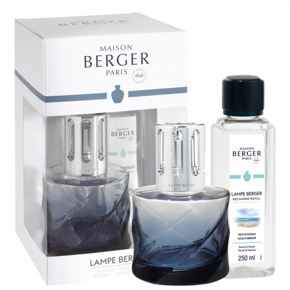 Lampe Berger Geschenkset Spirale Blau inkl. 250ml Vent d´Ocean